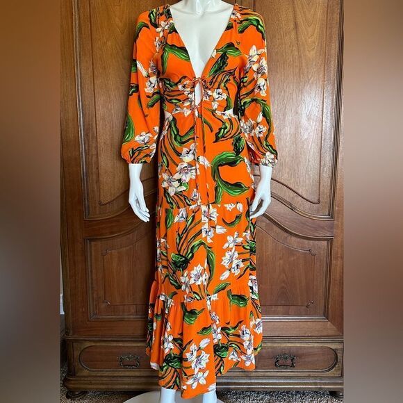 Zara Maxi Dress Floral Dress Size M TIKTOK • BLOGGER FAVORITE - Picture 12 of 16